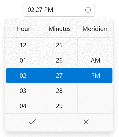 Change the Number of Time Cells in Time Picker