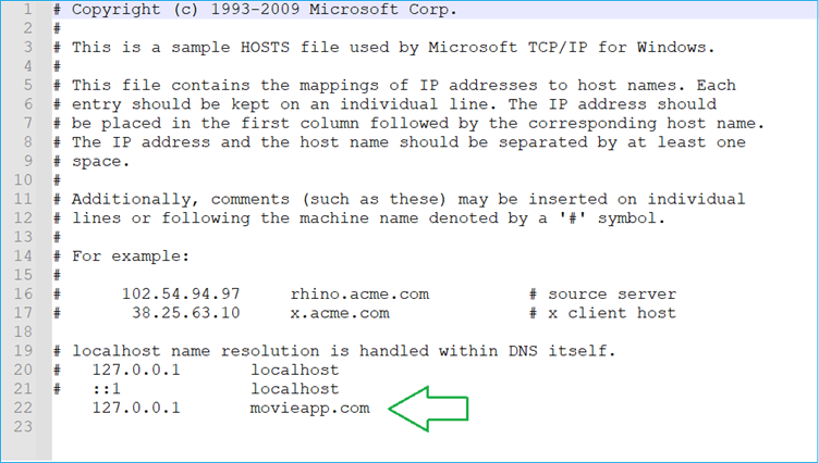 Configuring DNS host
