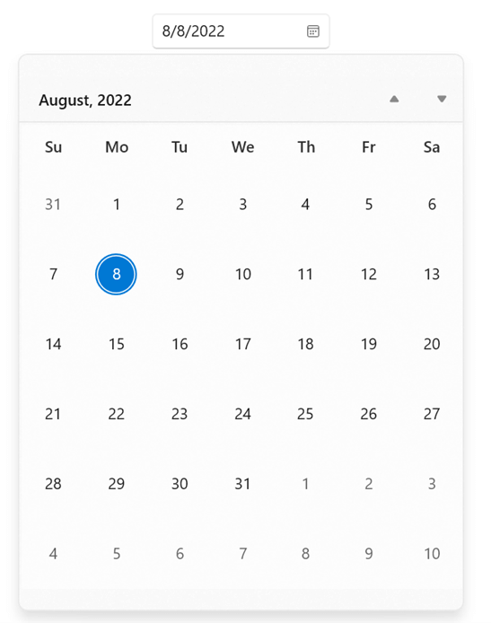 Customize Editor View in Calendar Date Picker