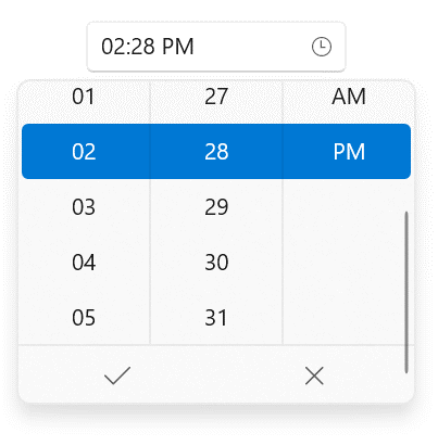 Dropdown Customization in Time Picker