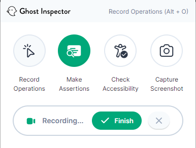 Ghost Inspector Make Assertions option
