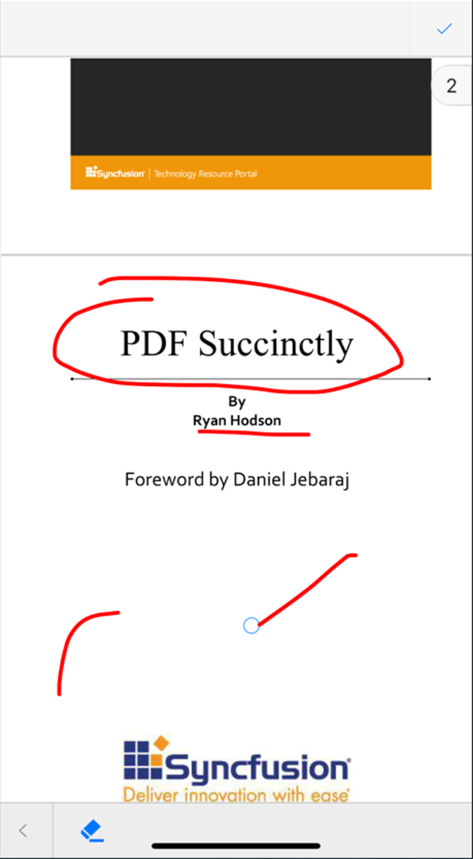 Ink Eraser Tool in Xamarin.Forms PDF Viewer