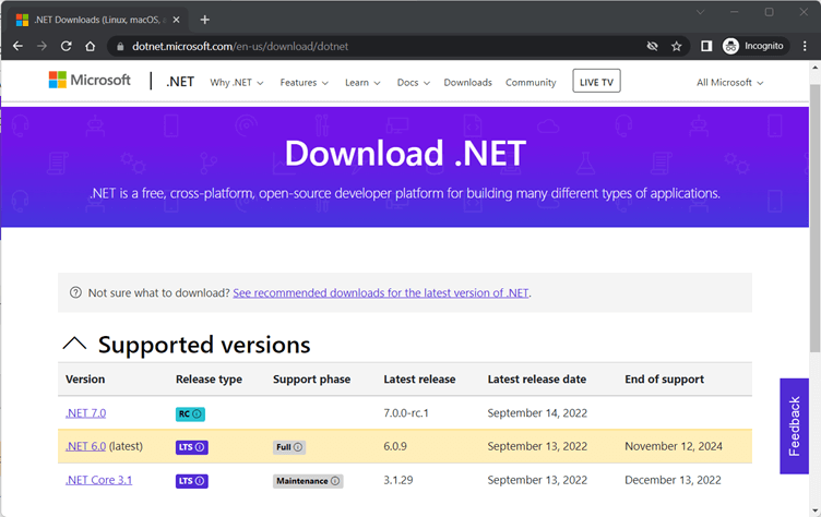 Install .NET Core hosting bundle