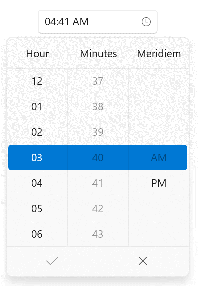 Minimum and Maximum Time Range in Time Picker
