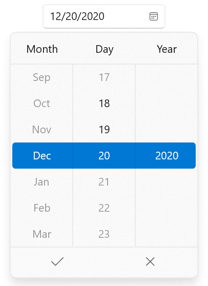 Restricted Navigation in Date Picker