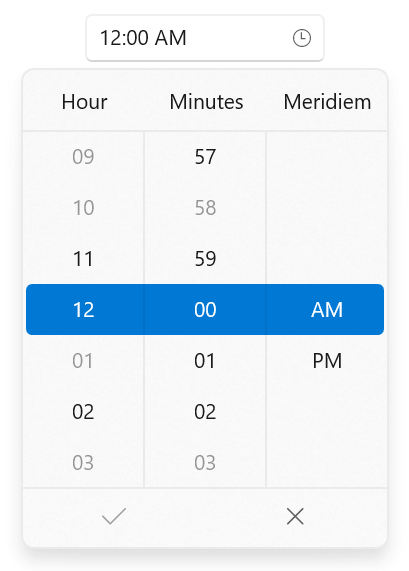 Restricted Time Selection in Time Picker