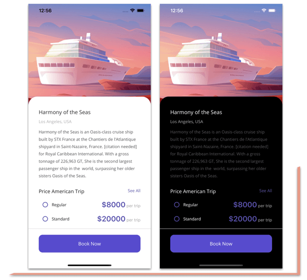 Adding cruise price details in cruise travel app in .NET MAUI