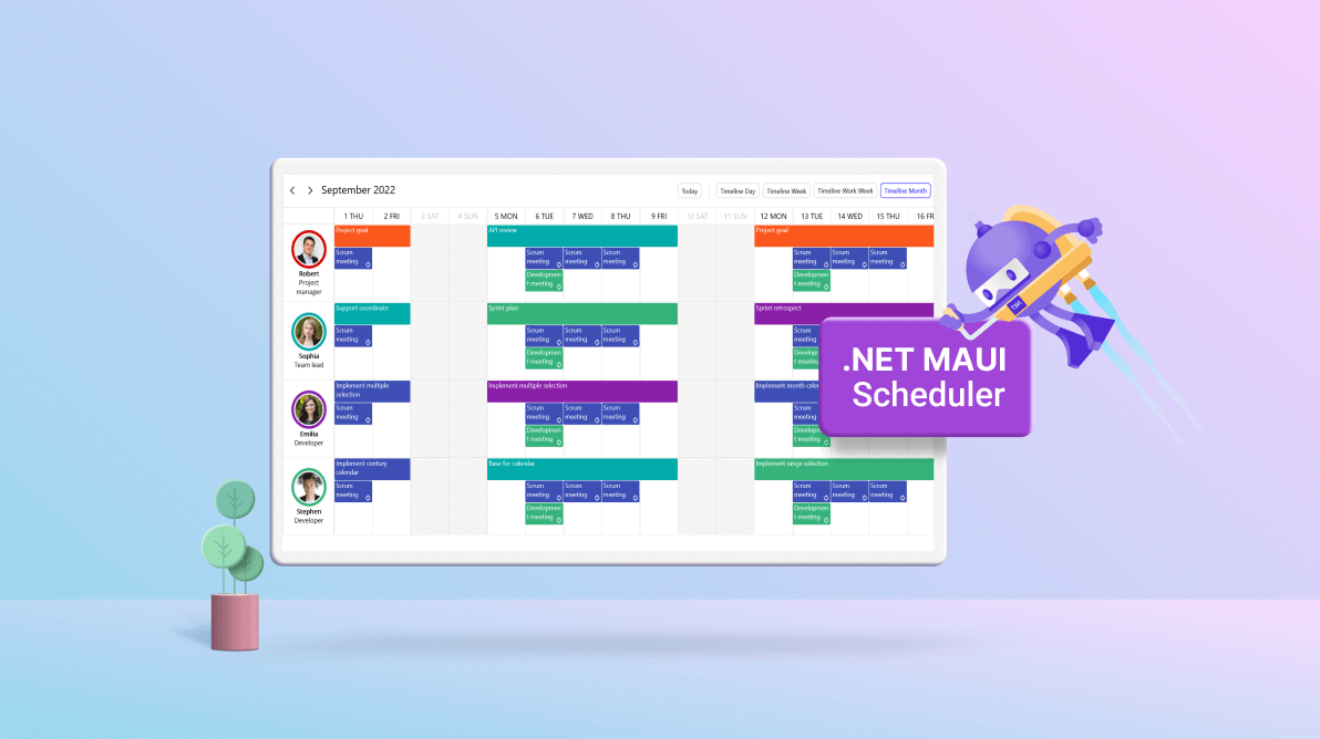 Create Project Planning and Resource Management Calendar in .NET MAUI