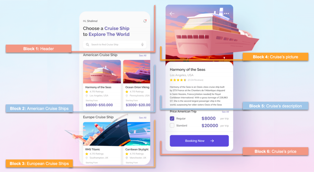 Cruise Travel App UI in .NET MAUI