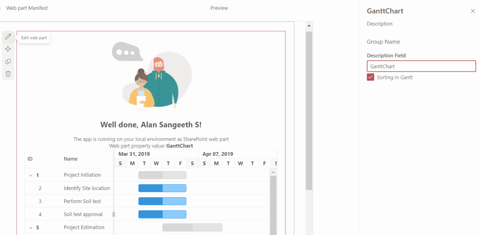 Customizing the JavaScript Gantt Chart Using the SharePoint Web Parts Properties Pane