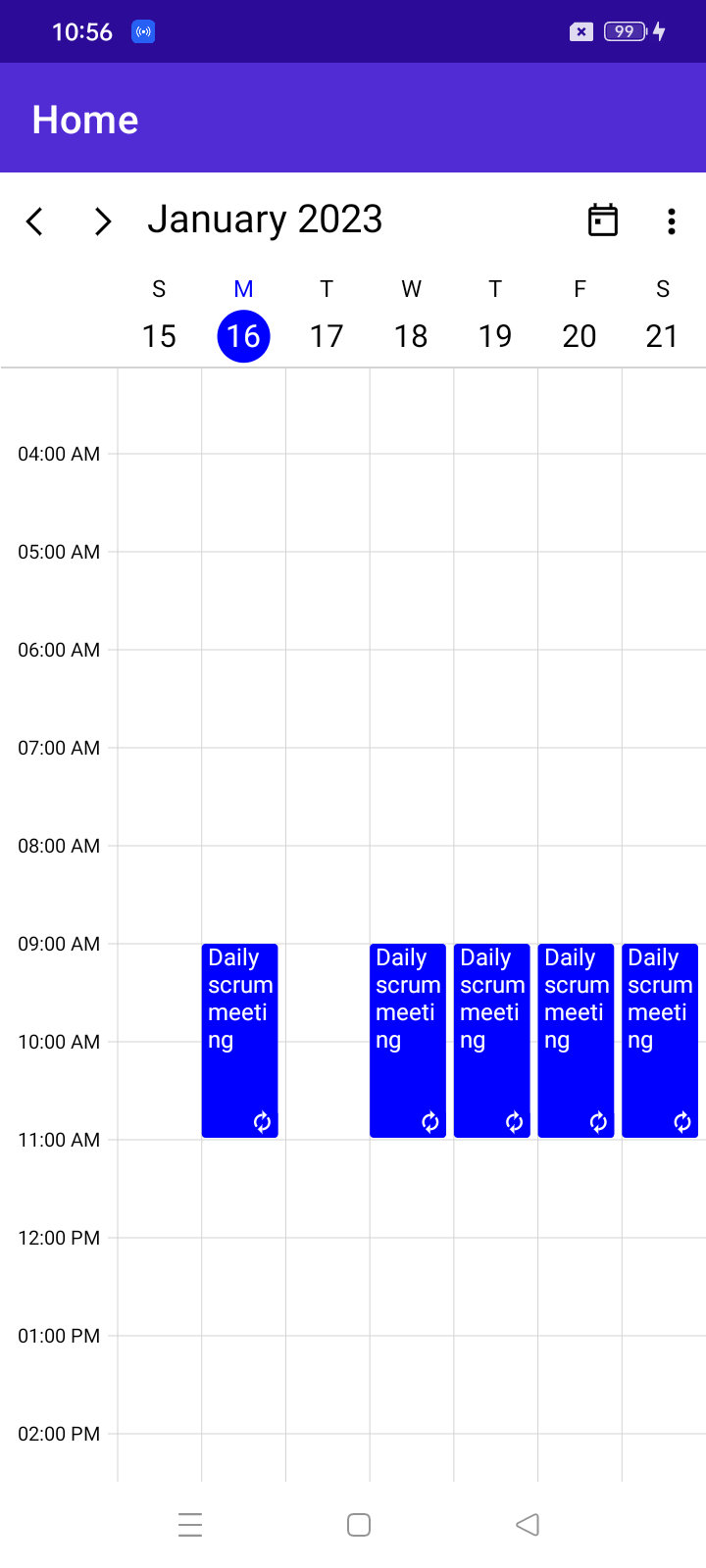 Deleting an occurrence of a recurring appointment