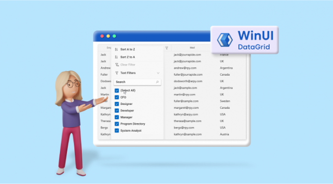 Experience Seamless Excel-Like Filtering in WinUI DataGrid
