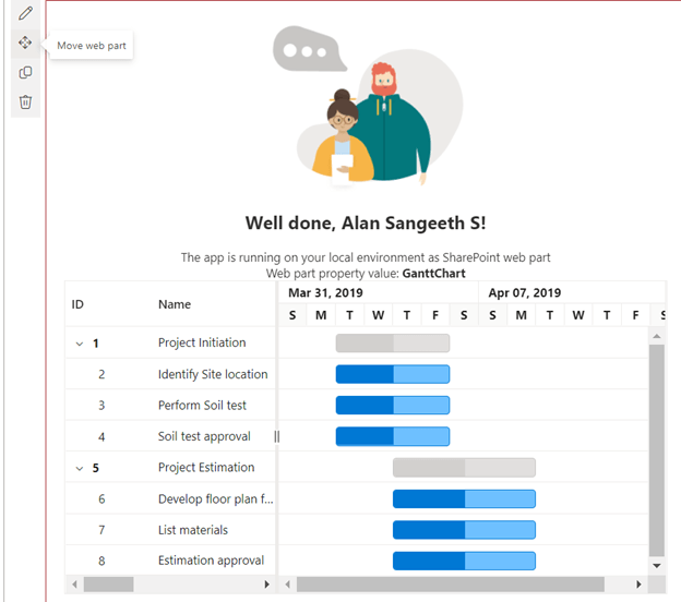 Integrating Syncfusion JavaScript Gantt Chart in SharePoint Framework Web Parts