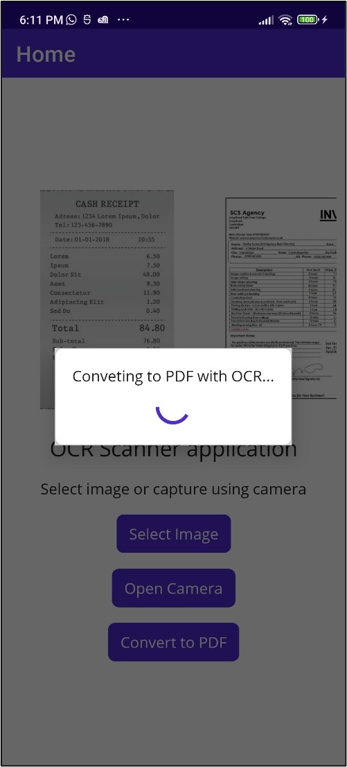 Converting image to PDF with OCR