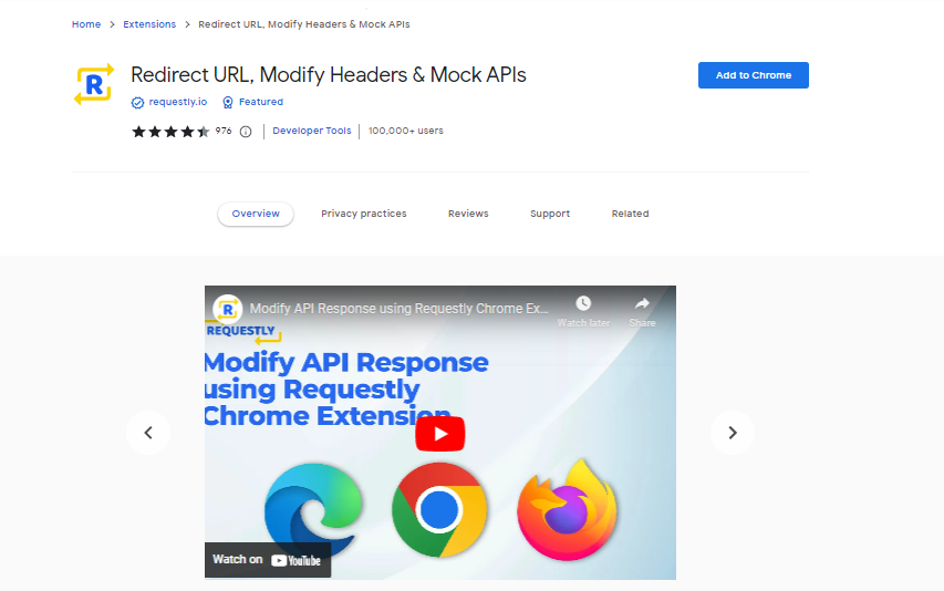 Redirect URL, Modify Headers & Mock APIs