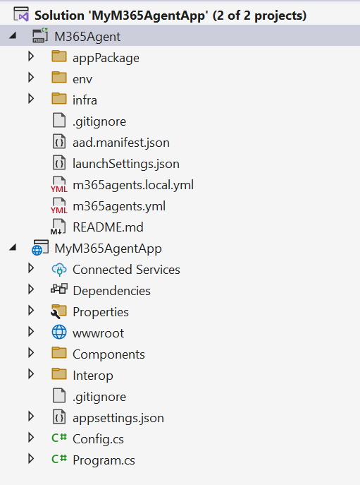 Structure of application