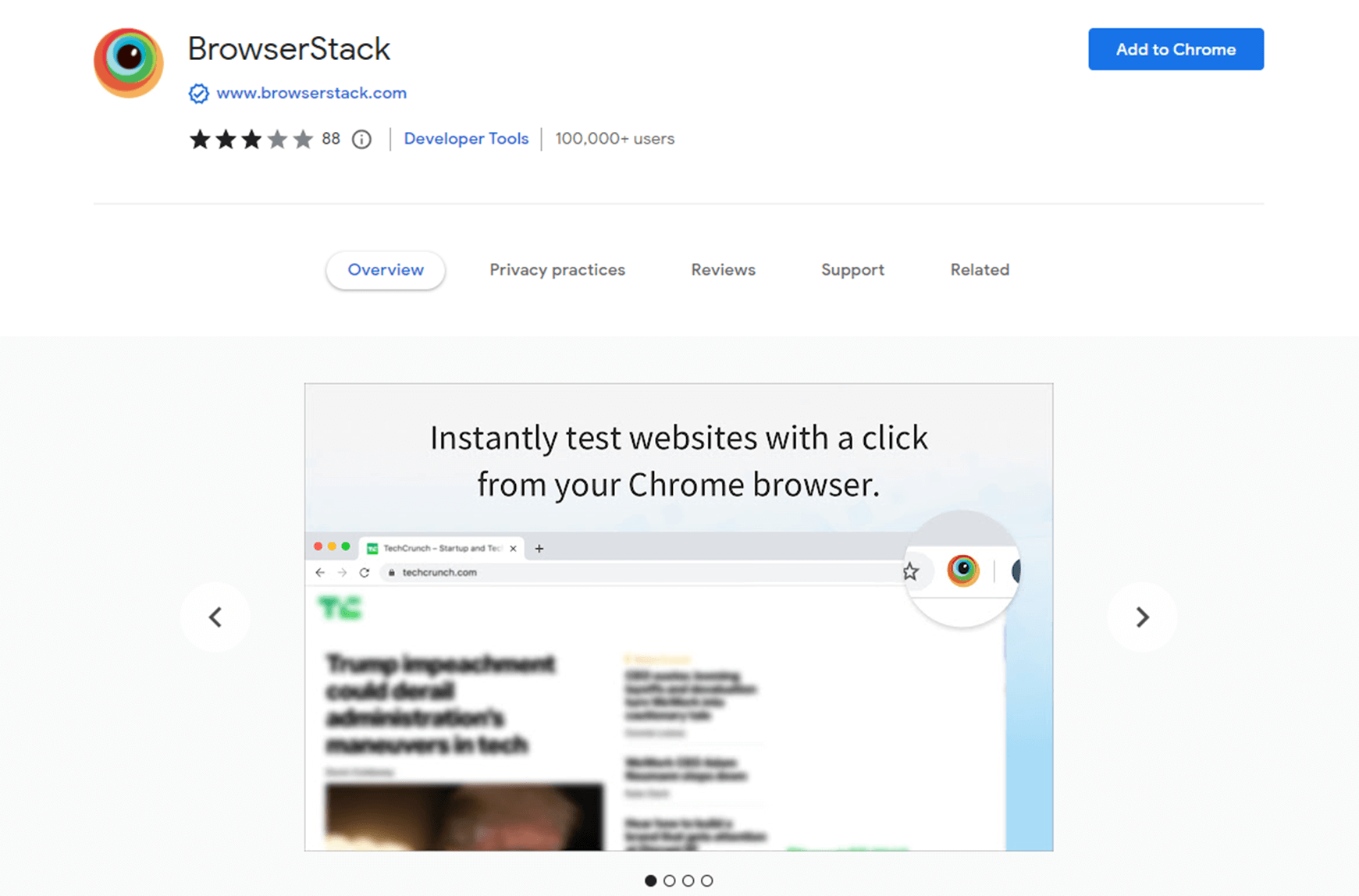 BrowserStack Chrome Extension