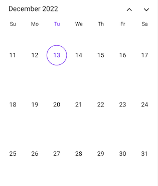 Customizing the Number of Weeks in the .NET MAUI Calendar