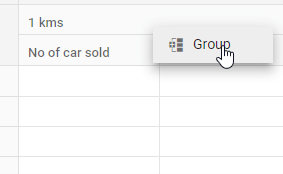 Group option in the context menu to group by kilometers