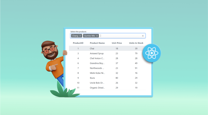 React Multicolumn MultiSelect Dropdown Component
