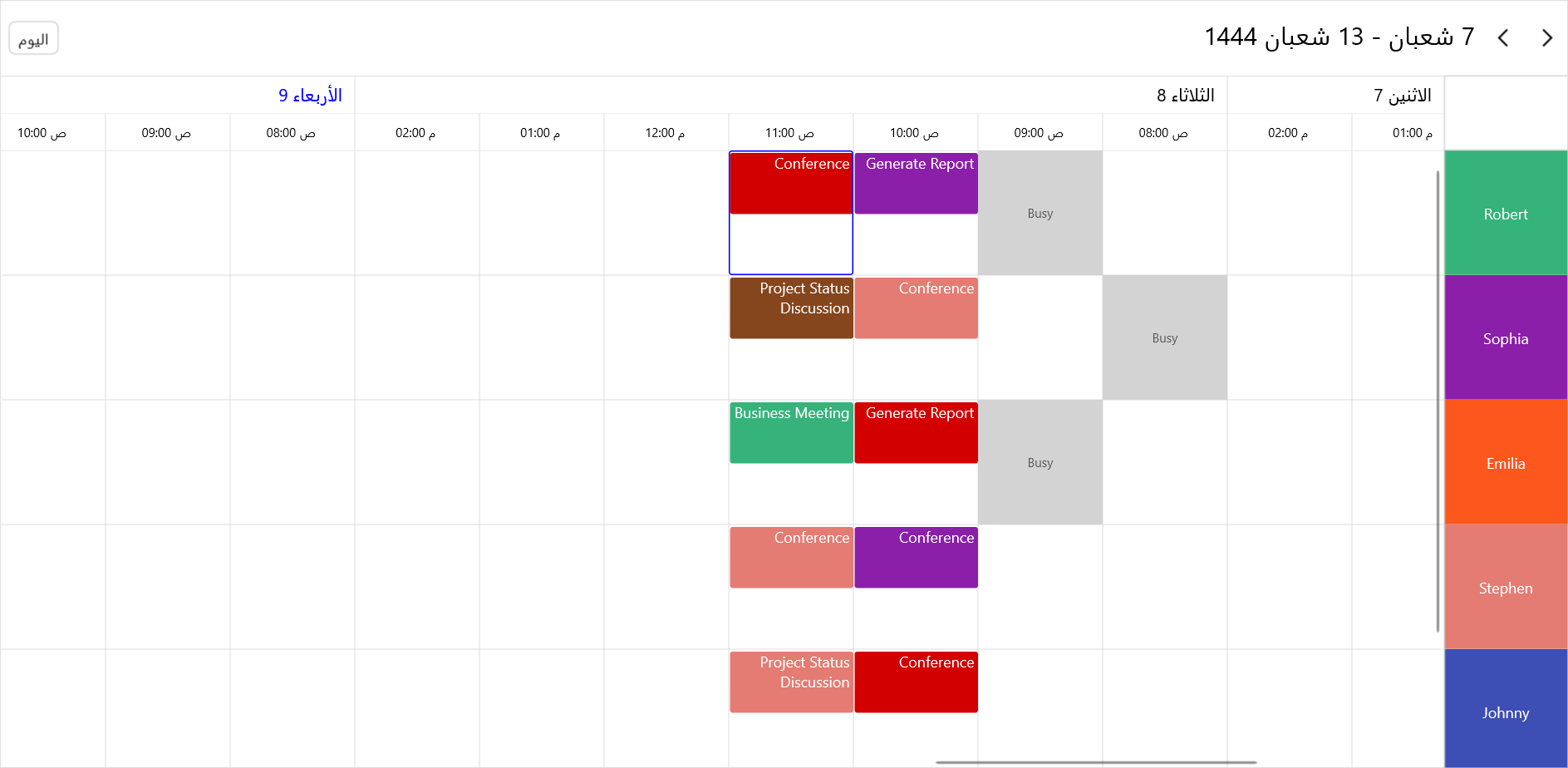 Highlighting special time regions in the Hijri calendar