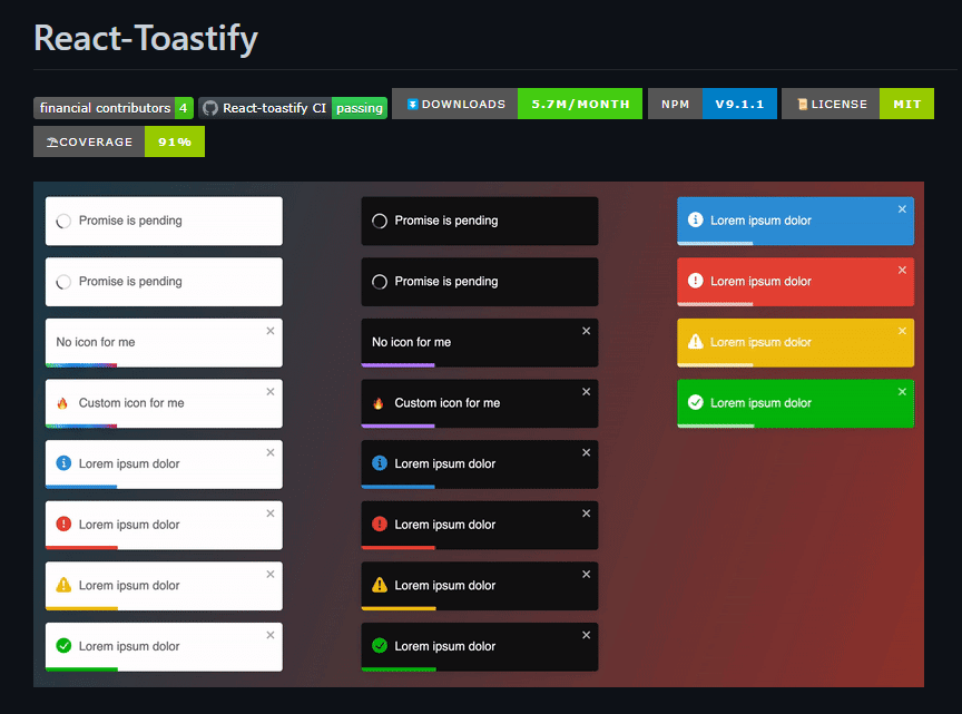 React-Toastify