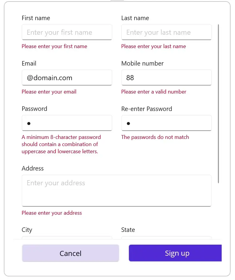 Validating the Sign-Up Form Using Validation Attributes