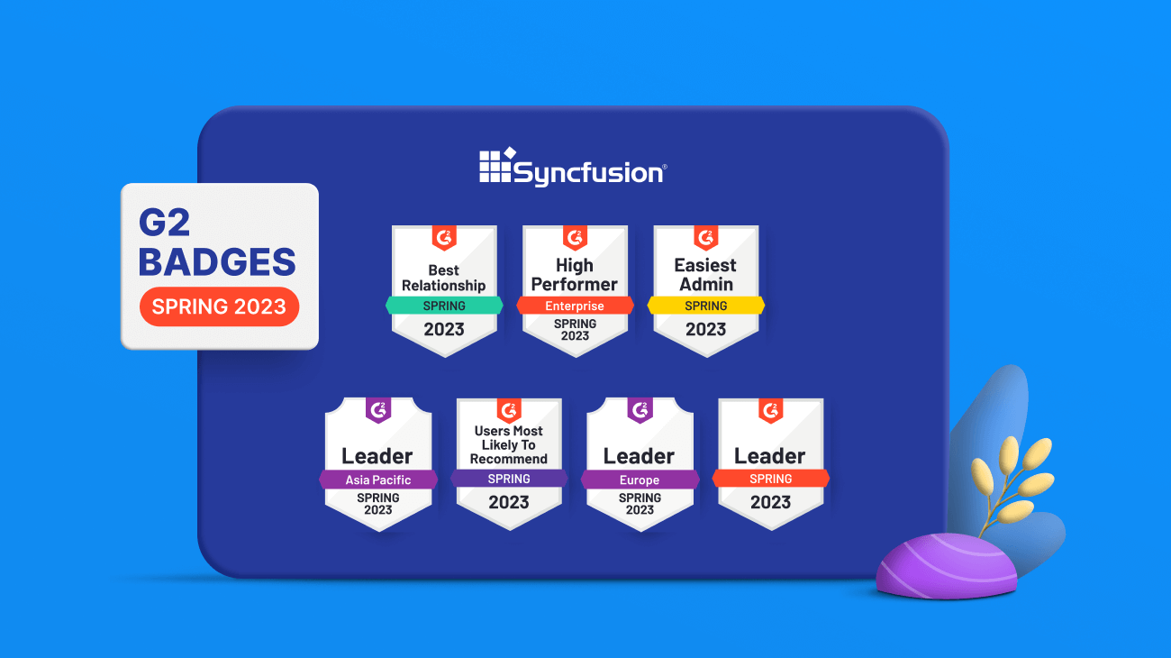Syncfusion Receives 41 G2 Badges Spring 2023