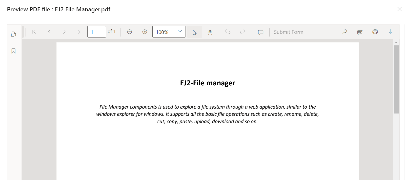 Previewing PDF file using Blazor PDF viewer