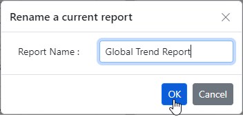 Rename a Current Report Dialog in the Blazor Pivot Table