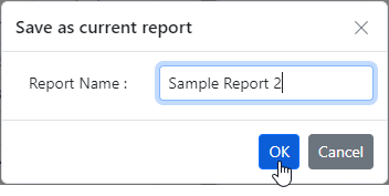 Save as Current Report Dialog in Blazor Pivot Table
