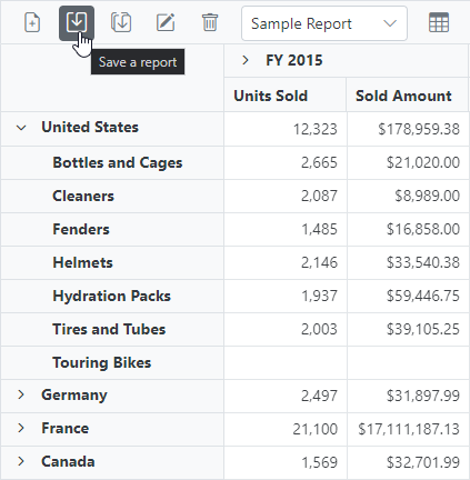 Saving the Modified Report with the Existing Report Name