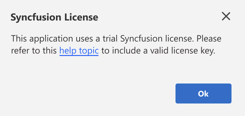 Notification of trial license usage