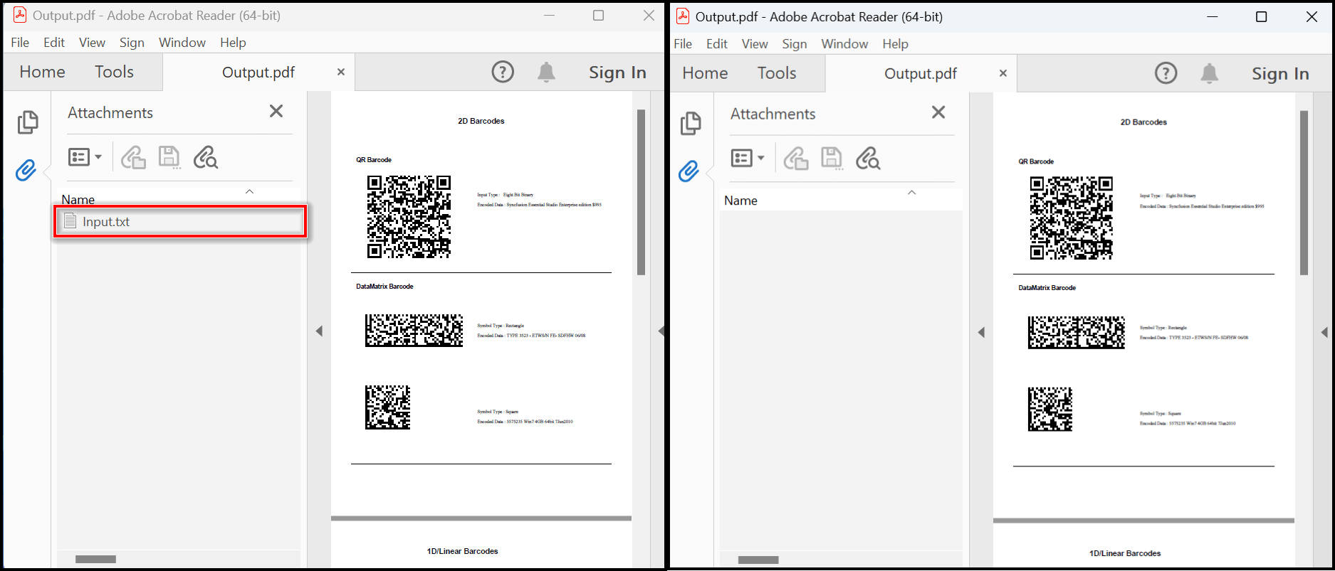 Removing attachments from a PDF document