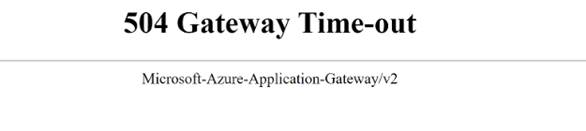 504 Gateway Time-Out Error