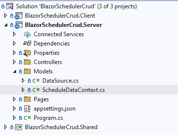 Creating database and context