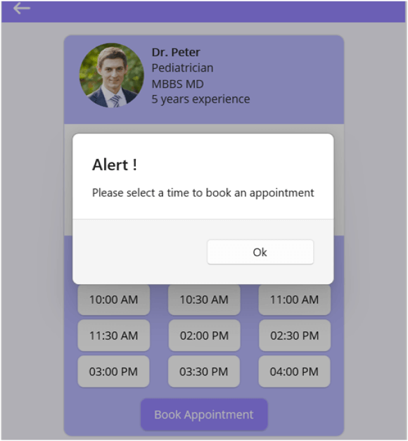 Scheduling Appointments Alert