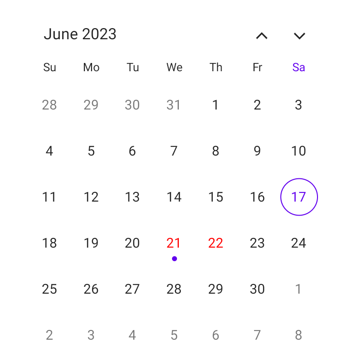 Customizing Special Date in .NET MAUI Calendar