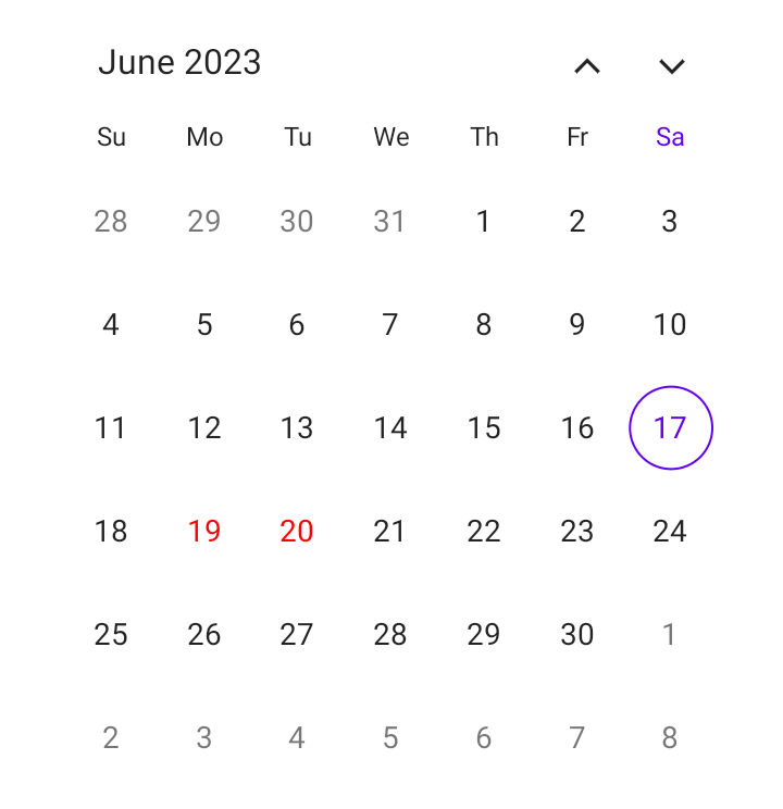 Customizing the Blackout dates in .NET MAUI Calendar