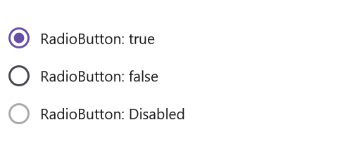 Different Selection States in the .NET MAUI Radio Button Control