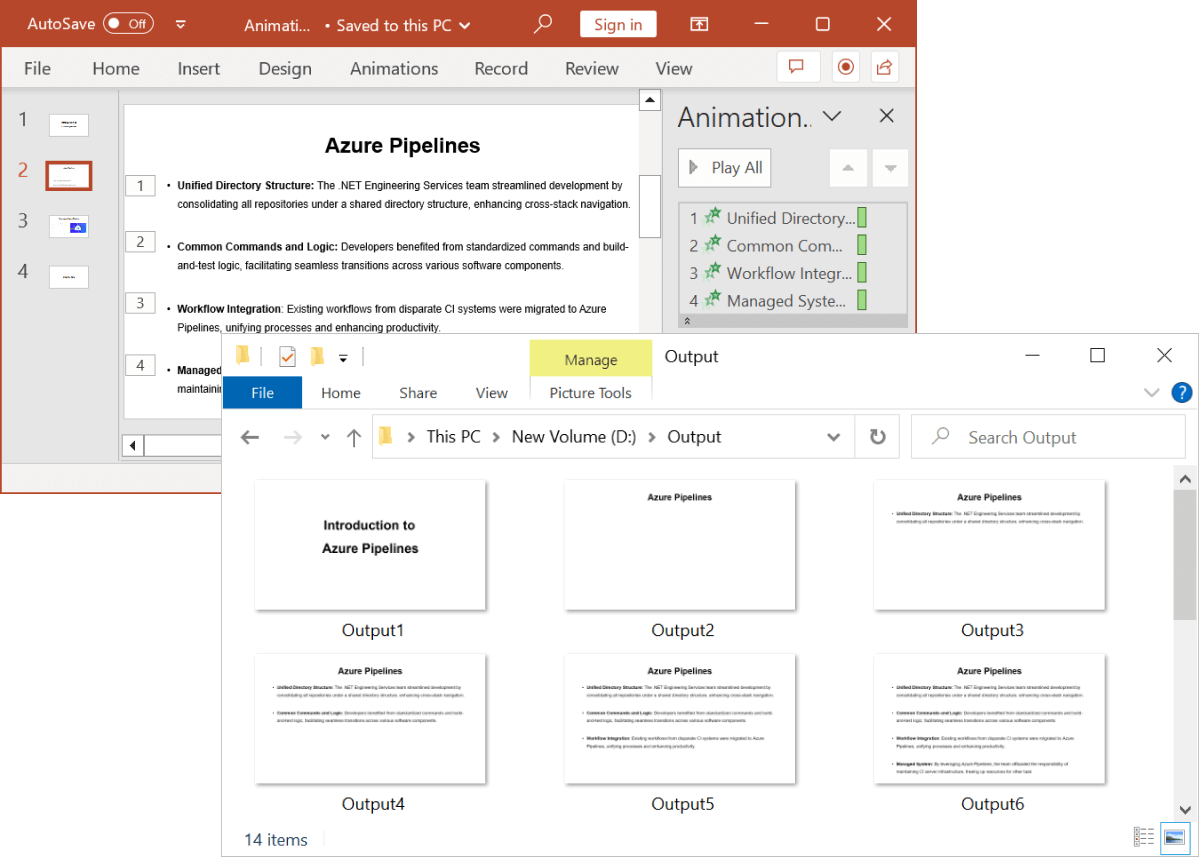 Enhancements in Slide-to-Image Conversion