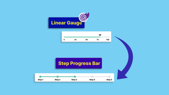 Smartly Customize the Blazor Linear Gauge to Reproduce a Step Progress Bar