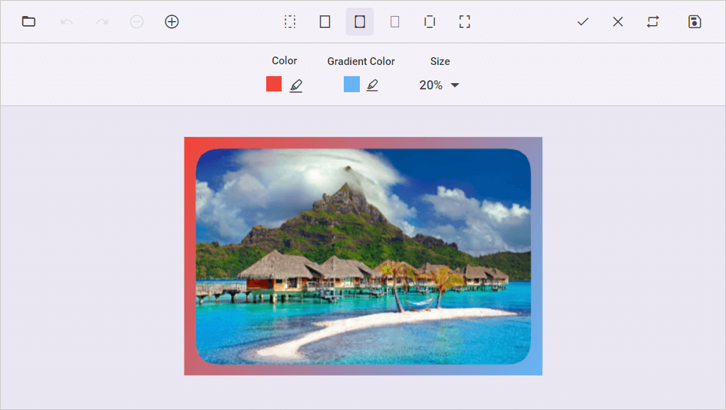 Adding a frame to an image using Blazor Image Editor