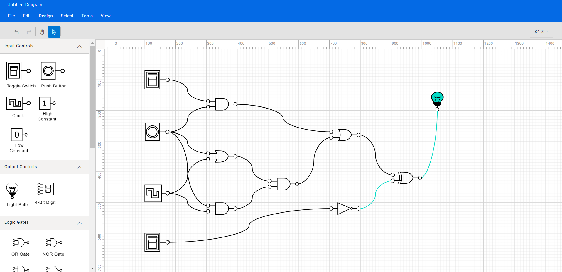 Creating a Digital Logic Circuit Using the React Diagram Control