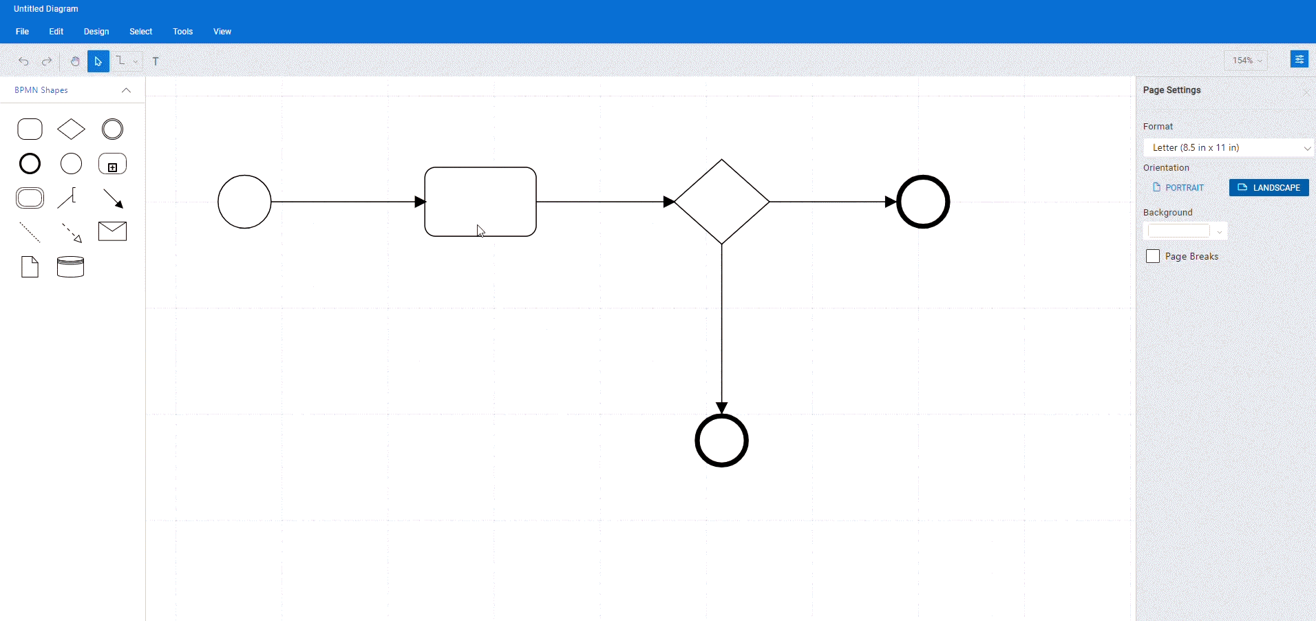 Adding Labels to BPMN Shapes in Blazor Diagram Control