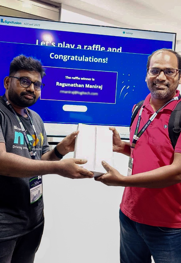 Syncfusion’s Raffle Prize (iPad) Winner