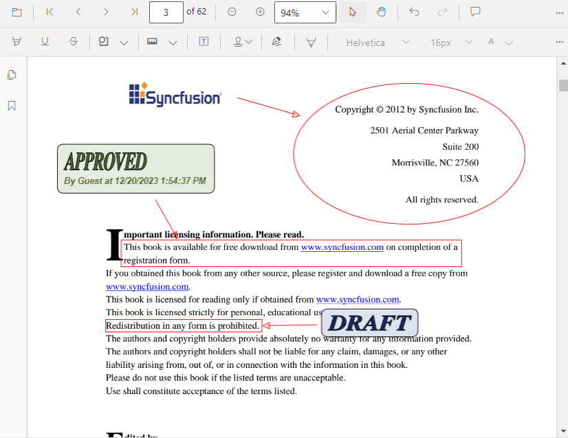 Adding a stamp annotation using Blazor PDF Viewer