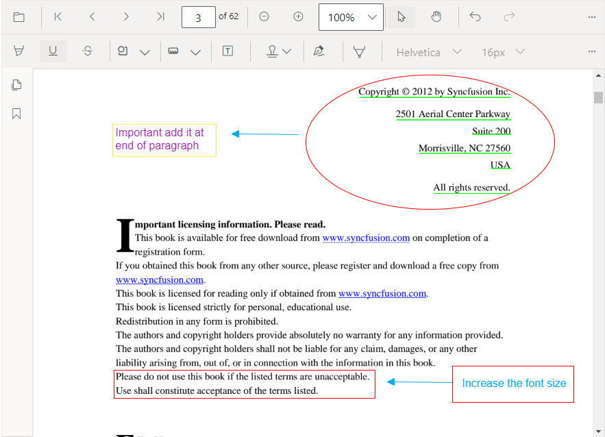 Adding shape annotations using Blazor PDF Viewer