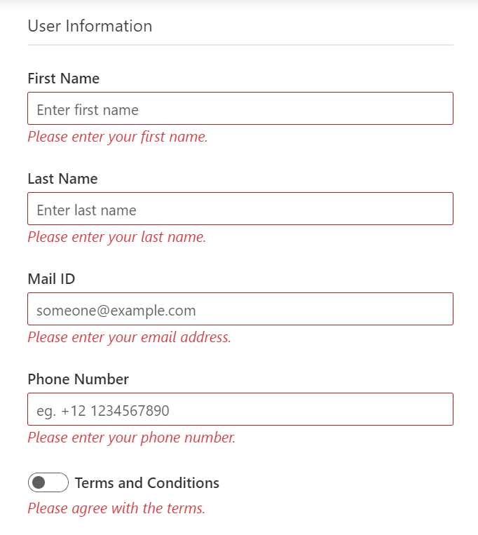 Blazor Data Form Component