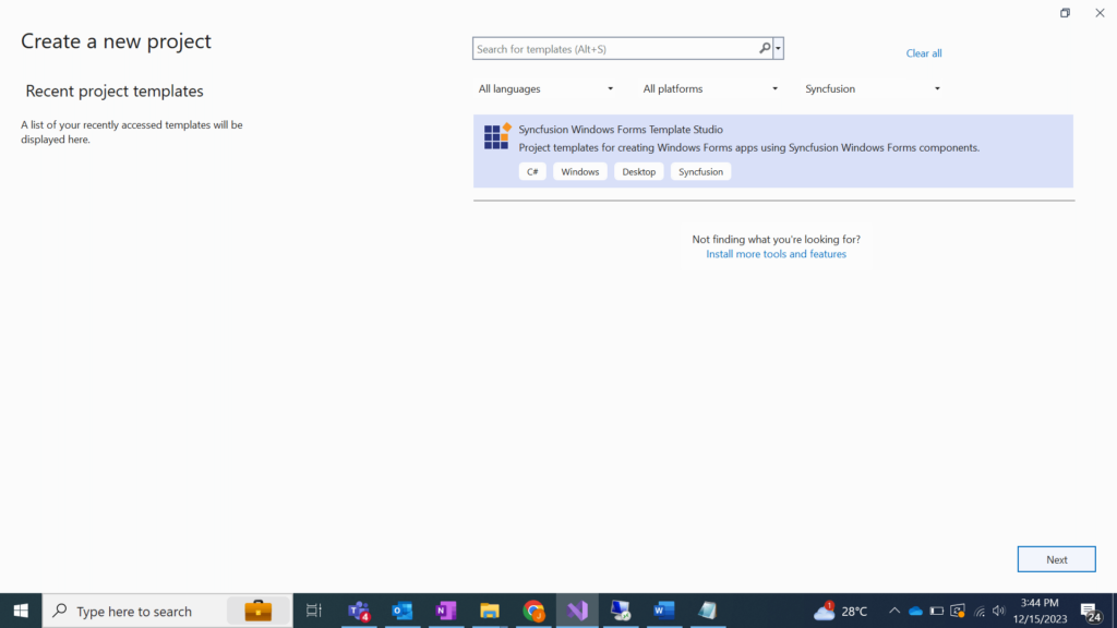Introducing the WinForms Template Studio for Visual Studio